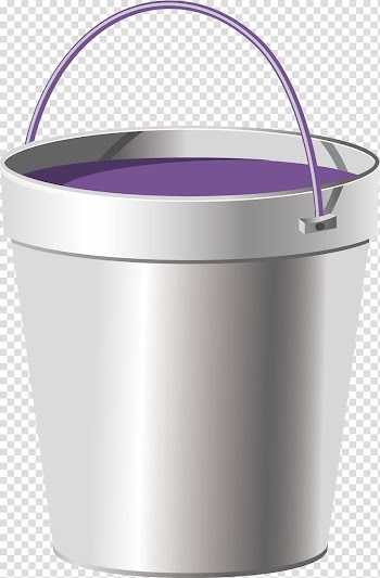 Paint Bucket, Purple bucket transparent background PNG clipart