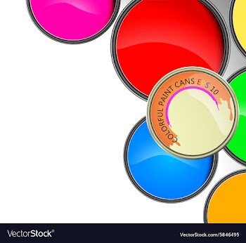 Paint cans vector image