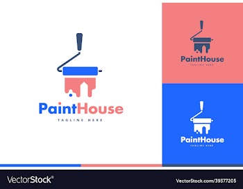 paint house logo design concept