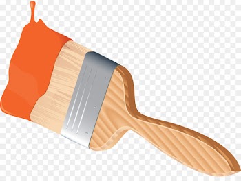 Paint, Paint Brushes, Inkstick, Orange PNG