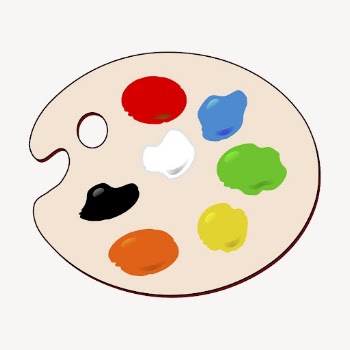 Paint palette clipart, hobby illustration | Free Vector - rawpixel