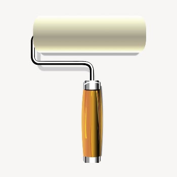 Paint roller clipart, illustration vector. | Free Vector - rawpixel
