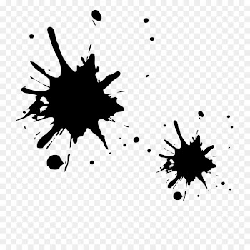 Paint Splash Illustration - Black splash ink droplets 