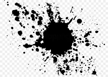 Paint Splatter, Paint, Painting, Blackandwhite, Graphic Design PNG