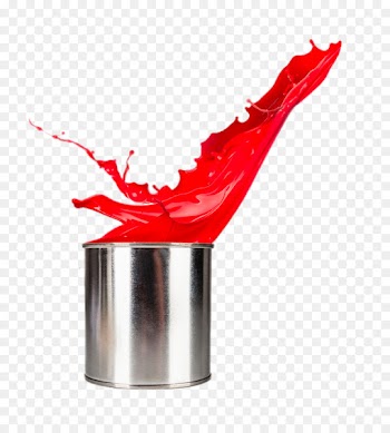 Paint Stock photography Red Can Stock Photo - Splashing paint bucket 