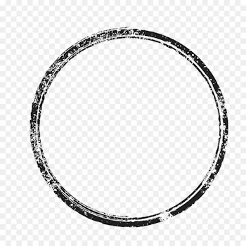 Paintbrush Circle - Vector simple pen ring 