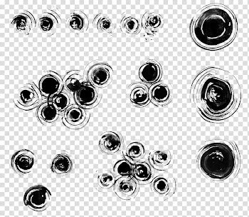 Paintbrush dots brushes, black abstract art transparent background PNG clipart