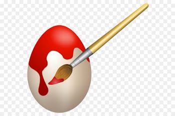 Paintbrush Easter Clip art - Easter Red Coloring Egg PNG Clip Art Image 