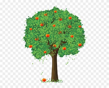 Painted Apple Tree Png Clipart - Apple Tree Png