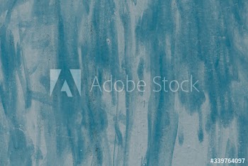 Painted blue concrete wall