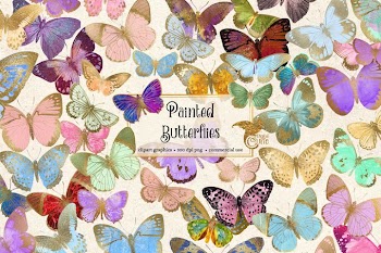 Painted Butterfly Clipart