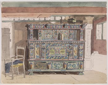 Painted cabinet, dated 1727, in a living | Free Photo - rawpixel