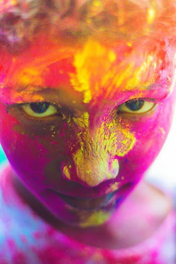 Painted Face of Person Portrait Photo