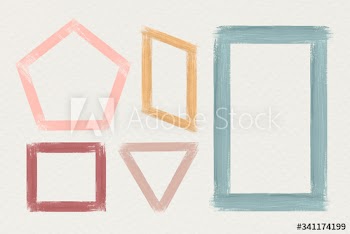 Painted frames on a canvas