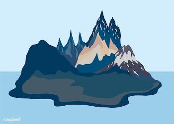 Painted mountain view landscape illustration | Free stock vector - 431765