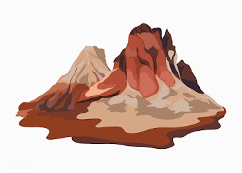 Painted mountain view landscape illustration | Free stock vector - 431767
