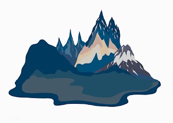 Painted mountain view landscape illustration | Free stock vector - 431770