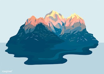 Painted mountain view landscape illustration | Free stock vector - 431777