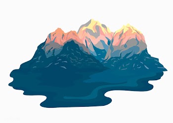 Painted mountain view landscape illustration | Free stock vector - 431778