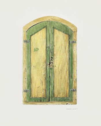 Painted Wooden Shutter (1937) by Edward | Free Photo Illustration - rawpixel