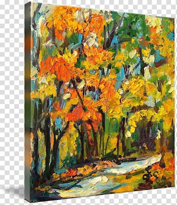 Painting Art Tree Gallery wrap, Oil Paintings transparent background PNG clipart