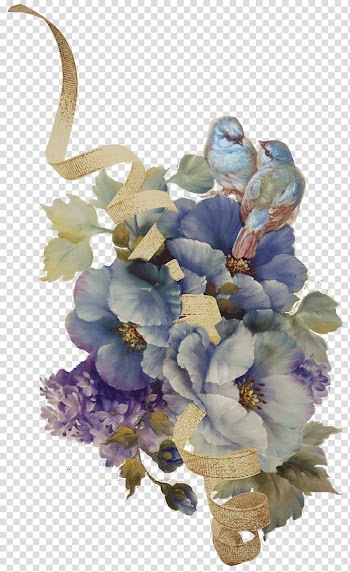 Painting Decoupage Art, hand painted flowers transparent background PNG clipart
