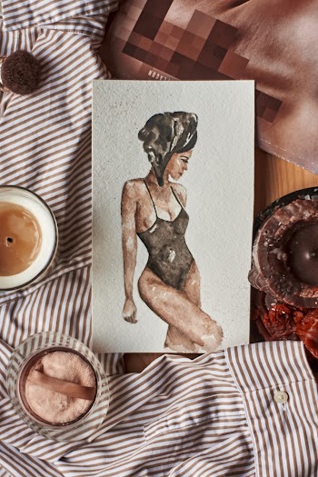 Painting of a Woman in a One Piece
