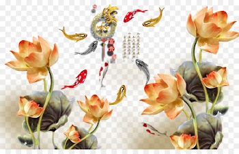 painting Paper Material Three-dimensional space Nelumbo nucifera - House and wealth jade 