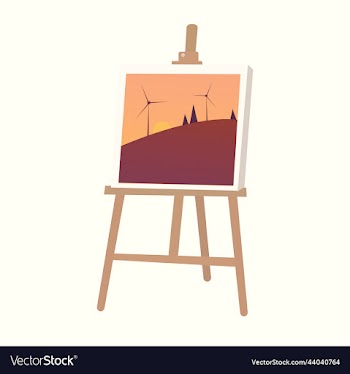 painting tools elements cartoon colorful set art