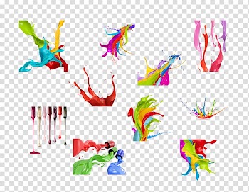 Paints , Paint Color Bucket, Creative color splash bucket transparent background PNG clipart