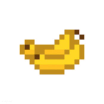 Pair of bananas pixelated fruit graphic | Free stock vector - 424983