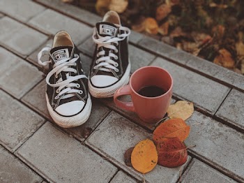Pair Of Black Converse All-star Shoes