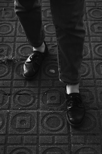 Pair of Black Leather Dress Shoes