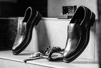 Pair of Black Leather Shoes 