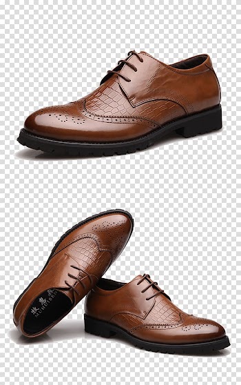 Pair of brown leather oxfords collage, Oxford shoe Leather Dress shoe Casual, England carved Men Fall transparent background PNG clipart
