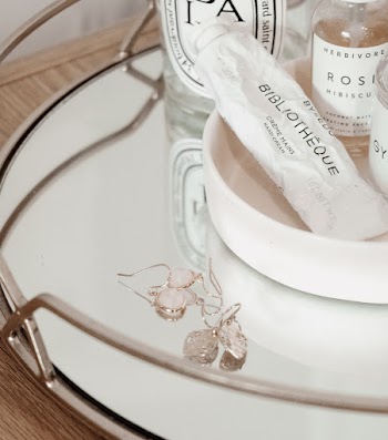 Pair of Earrings on Tray