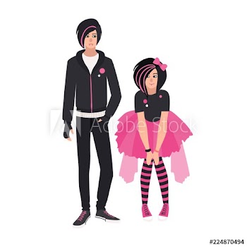 Pair of emo kids