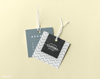 Pair of fashion label tag mockups | Free stock psd mockup - 531862