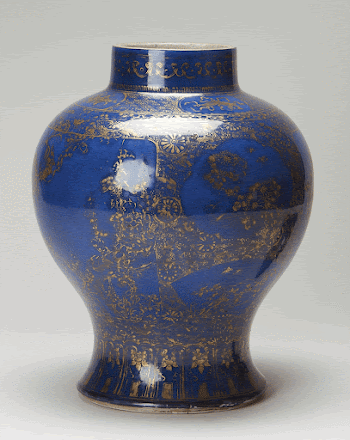 pair of temple jars, blue | Free Photo - rawpixel