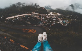 Pair of White Low-top Shoes