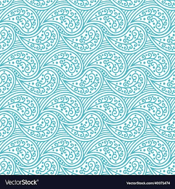 paisley blue seamless pattern floral repeating