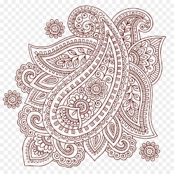 Paisley Mehndi Doodle Clip art - Simple ham pattern shading pattern vector material 