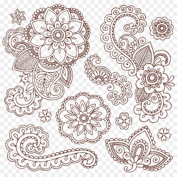 Paisley Mehndi Tattoo Mandala - Ham fine grain pattern vector material 