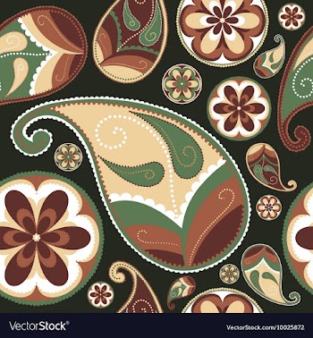 Paisley seamless background vector image