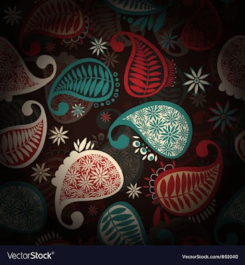 Paisley seamless pattern vector image