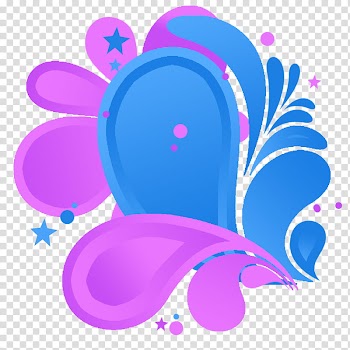 Paisleys, blue and pink abstract illustration transparent background PNG clipart