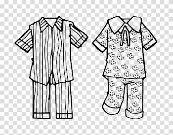 Pajamas Coloring book Clothing Sleeve Line art, pijamas transparent background PNG clipart
