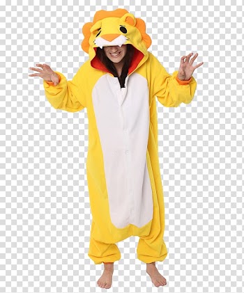Pajamas Lion Onesie Kigurumi Costume, high halloween transparent background PNG clipart