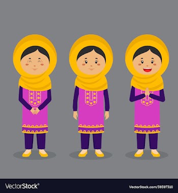 pakistan character with various expression