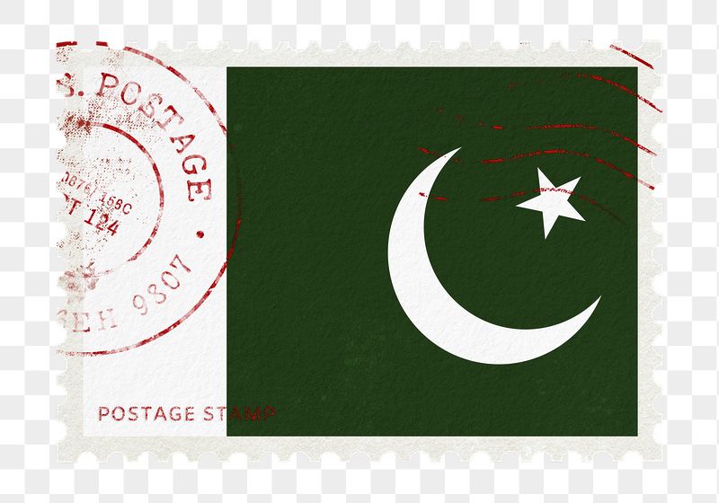 Pakistan flag png post stamp | Free PNG - rawpixel